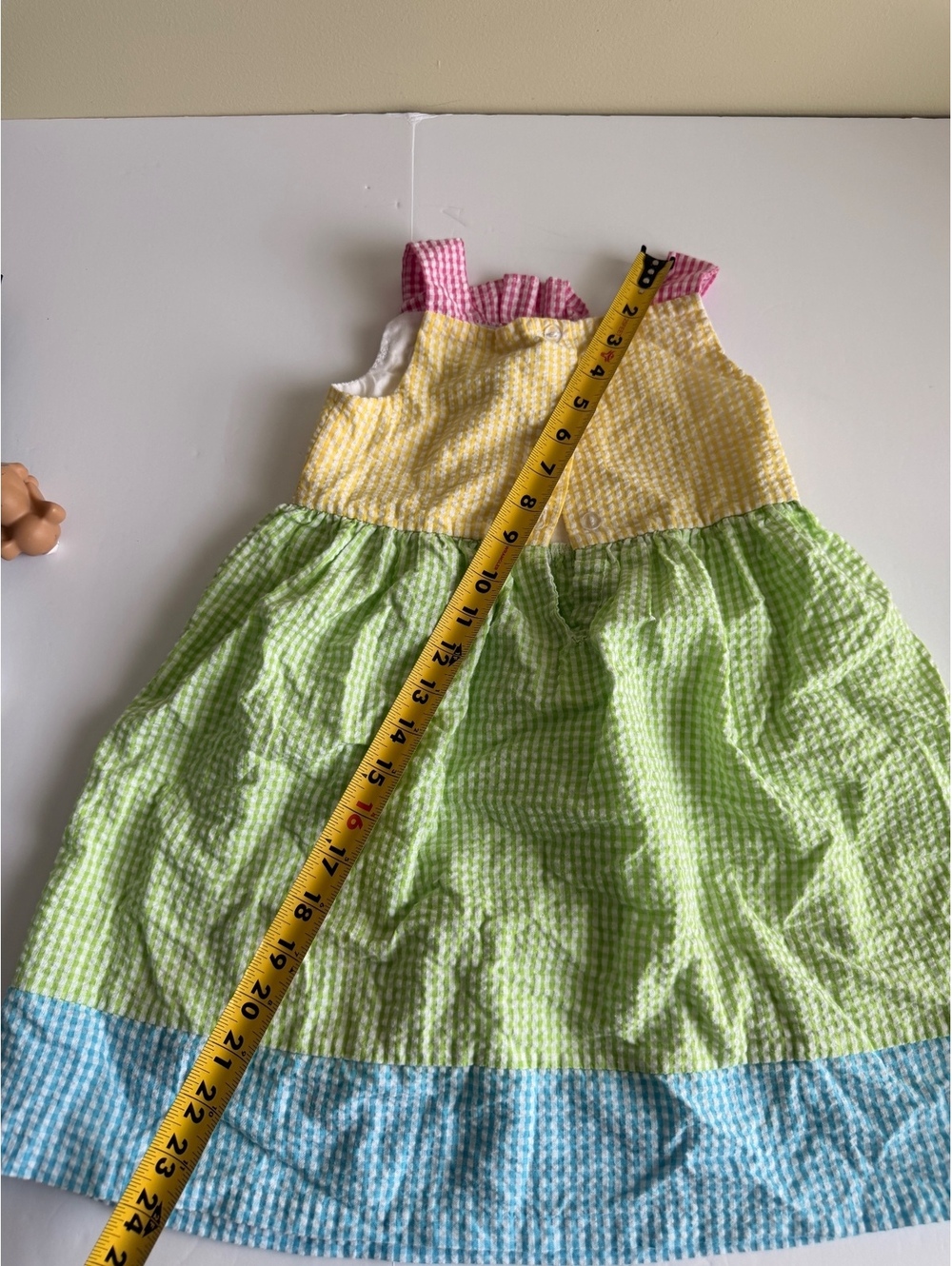 Rare Editions Colorblock Gingham Flip Flop Dress Size 5 - Picture 5 of 5